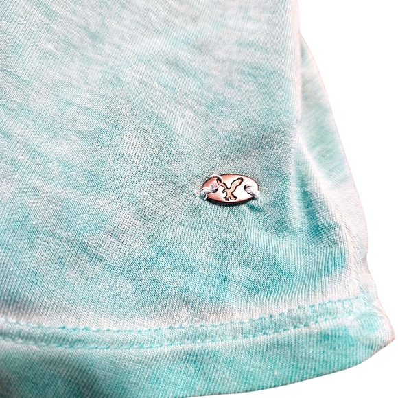 American Eagle Soft & Sexy Button Tank Top S Blue Vintage Wash Flowy Coastal - Picture 6 of 13